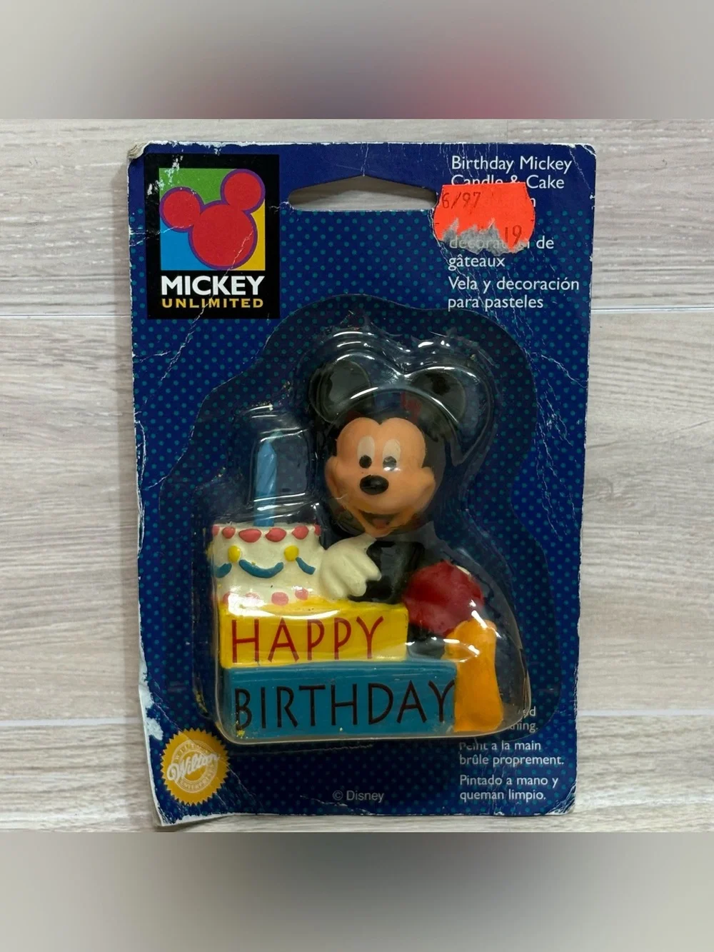 NWT VTG Lot of 4 Disney Birthday Toppers & Candles Mickey Mouse Donald Duck